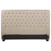 Chloe Upholstered Eastern King Panel Headboard Oatmeal